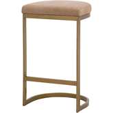 Cresta Counter Stool in Ivanhoe Toast Brown Vegan Leather & Brushed Gold 6012CS.BGLD/IVT